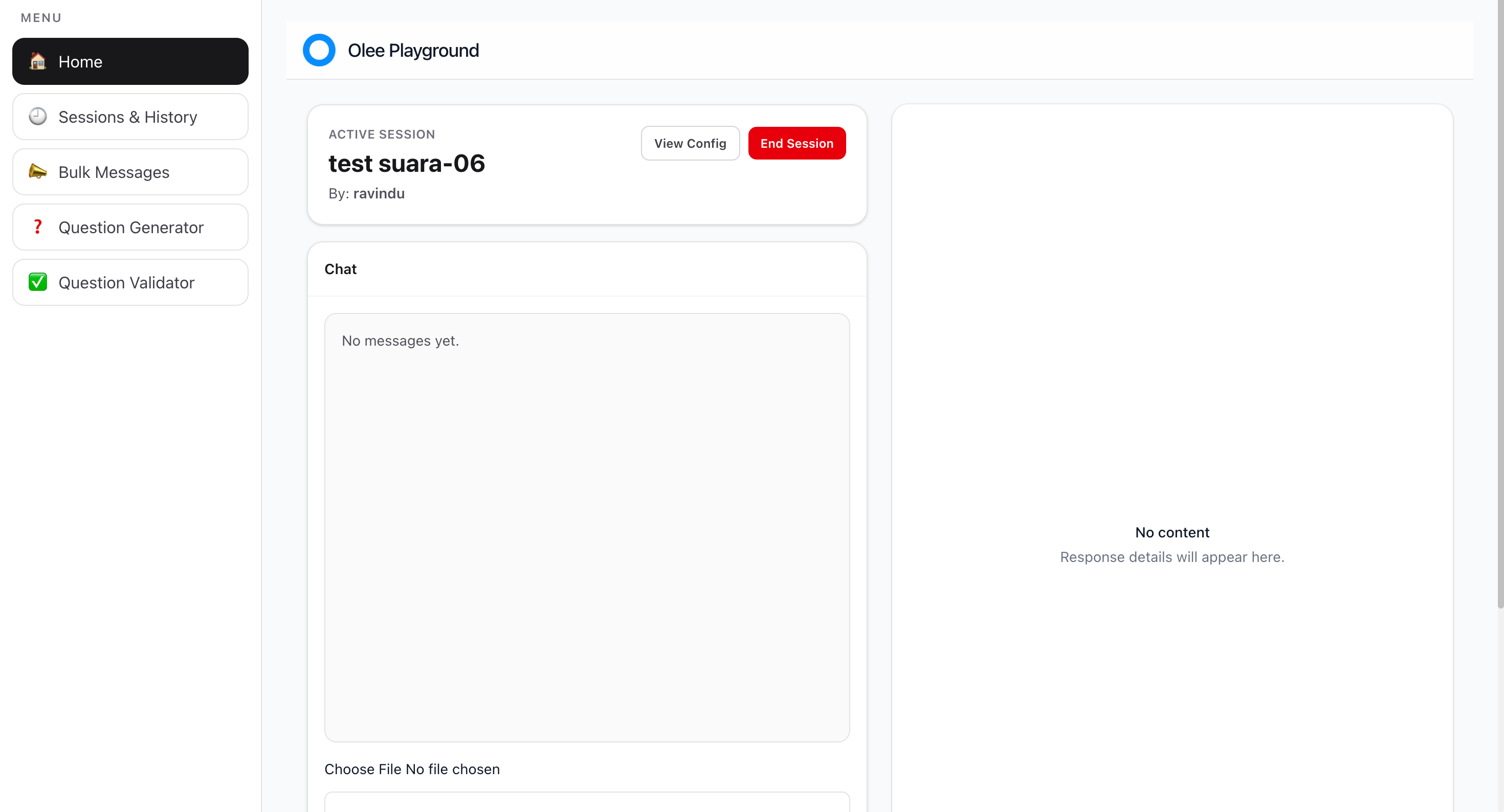 Olee AI Playground